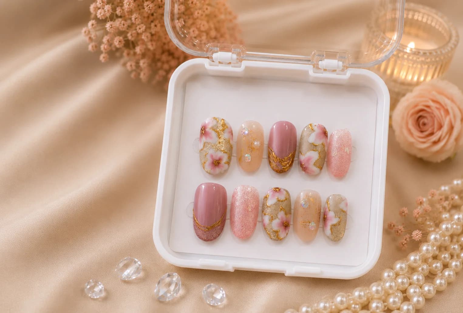 PoppyLove Creations — hand-painted press-on nails
