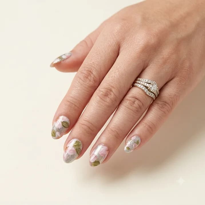 Silver Blossom Veil view 4